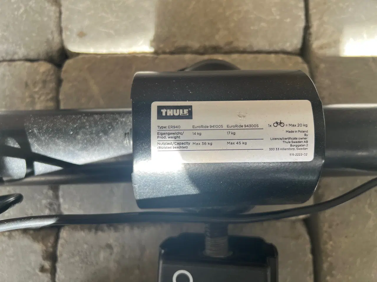 Billede 2 - Thule Cykel holder Type ER940 med tip funktion til
