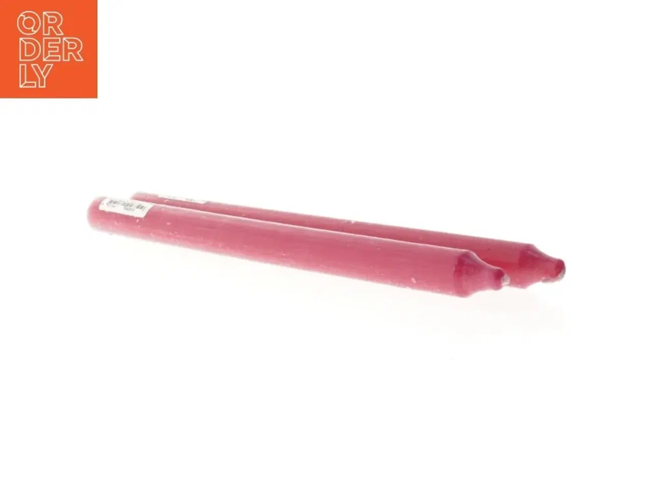 Billede 3 - Lange røde stearinlys (str. 28 cm)