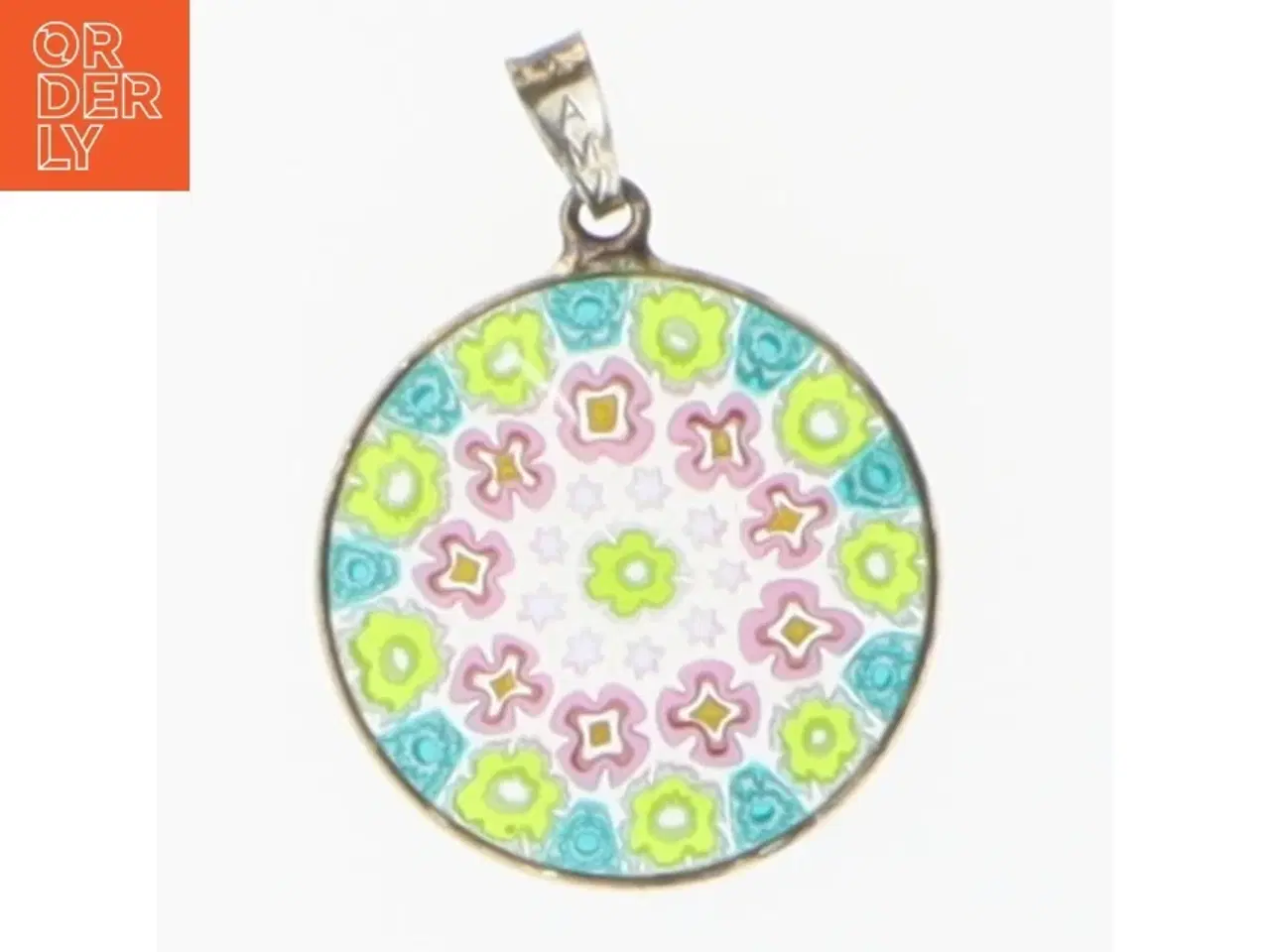 Billede 1 - Millefiori-halskædevedhæng (str. Ø. 2,5 cm)