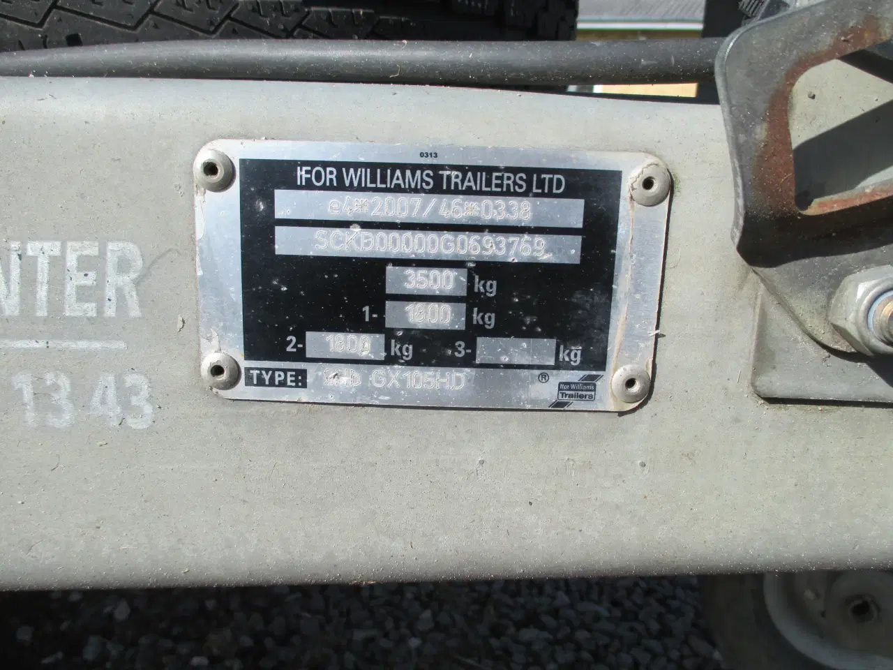 Billede 7 -  Ifoe Williams Maskintrailer med rampe 3500Kg