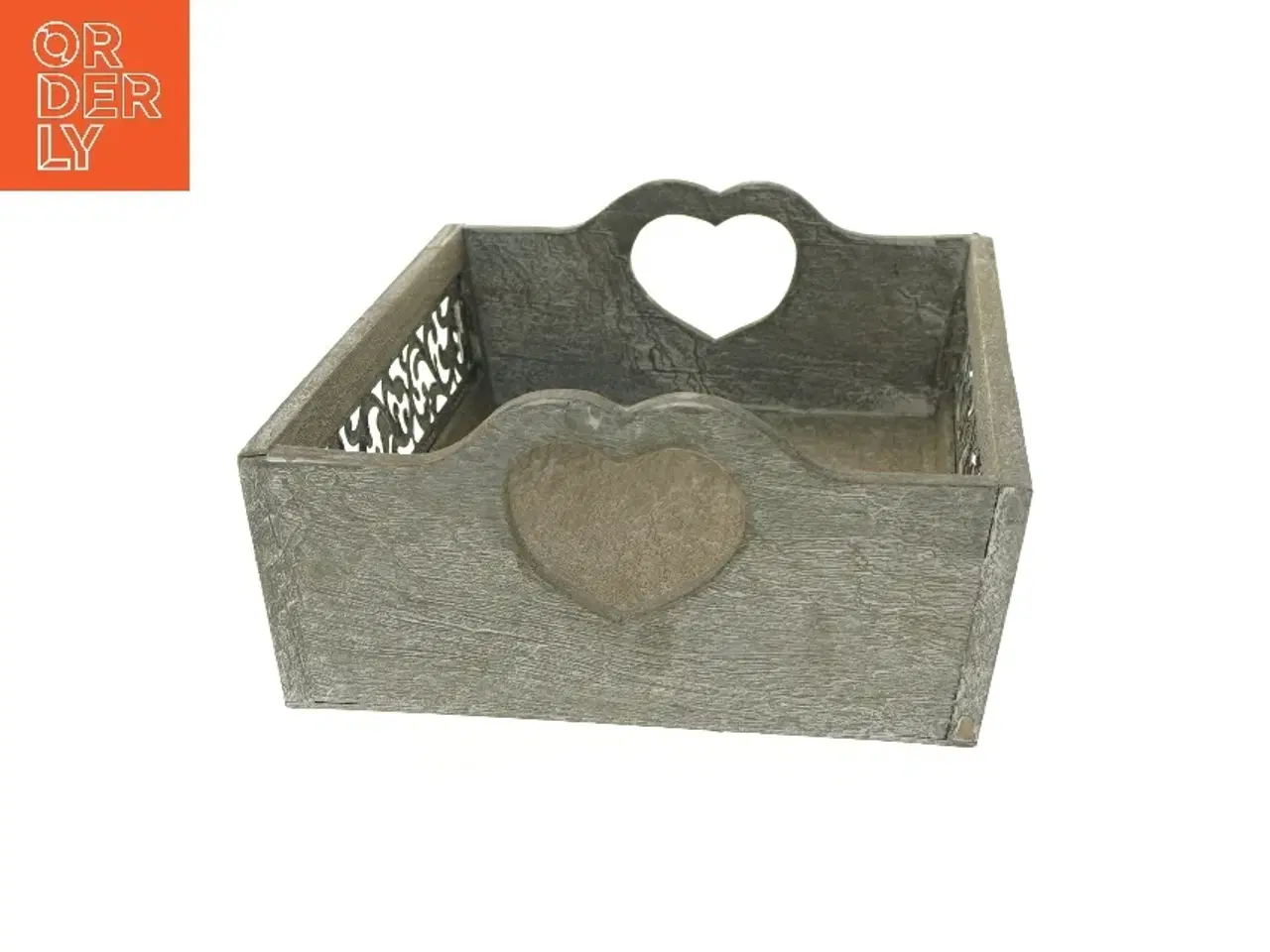 Billede 4 - Dekorativ træbakke med udskæringer (str. 39,5x25 cm)