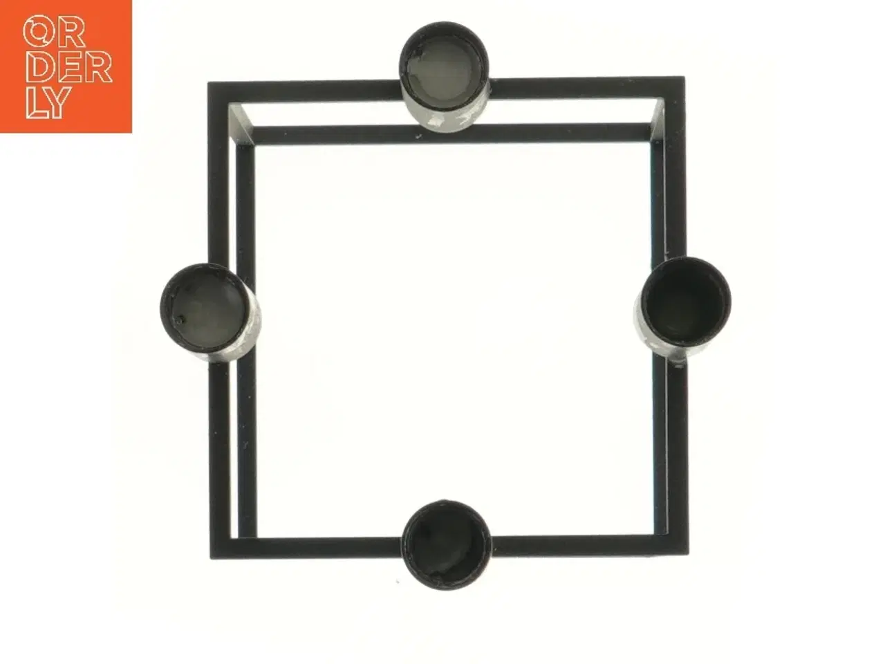 Billede 2 - Kubus  lysestage (str. 20x14 cm) i støbejern.