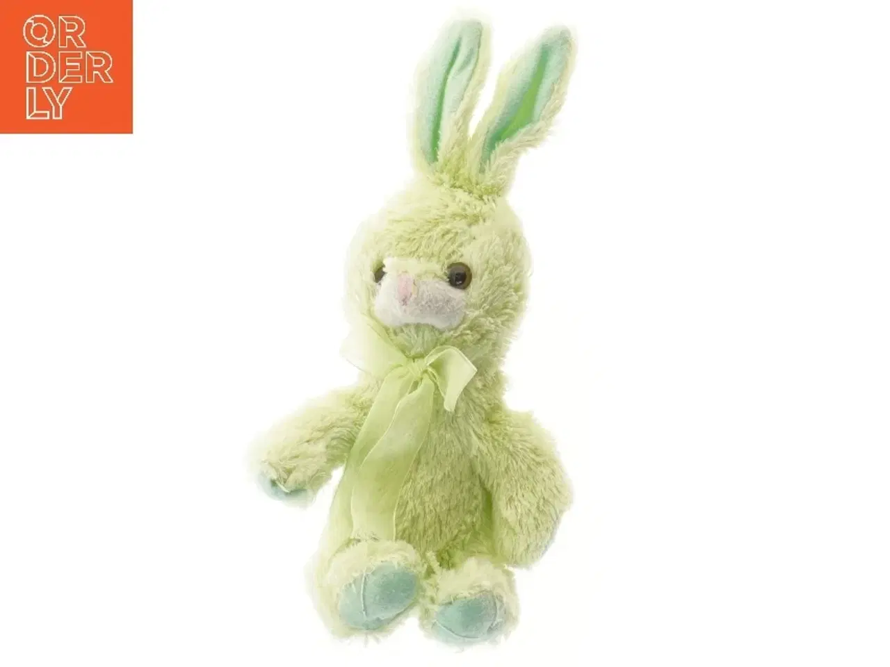 Billede 1 - Grønt tøjdyr kanin (str. 25 cm)