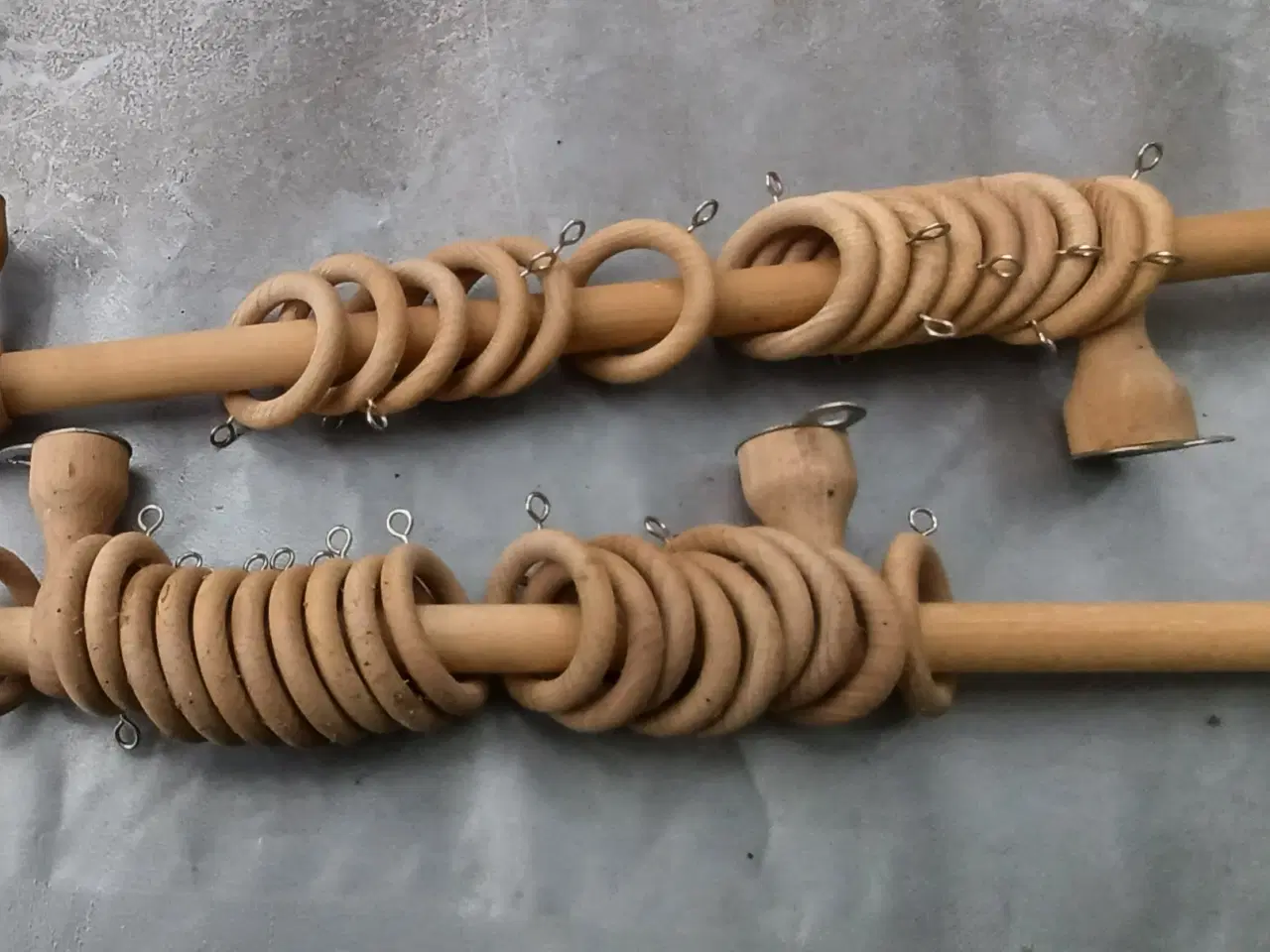 Billede 1 - Gardinstang, kosteskafts- retro