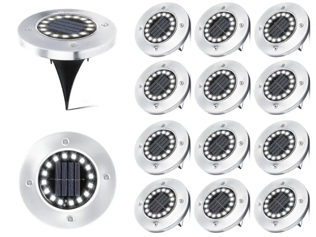Billede 1 - 12 stk. Solar havelygter.