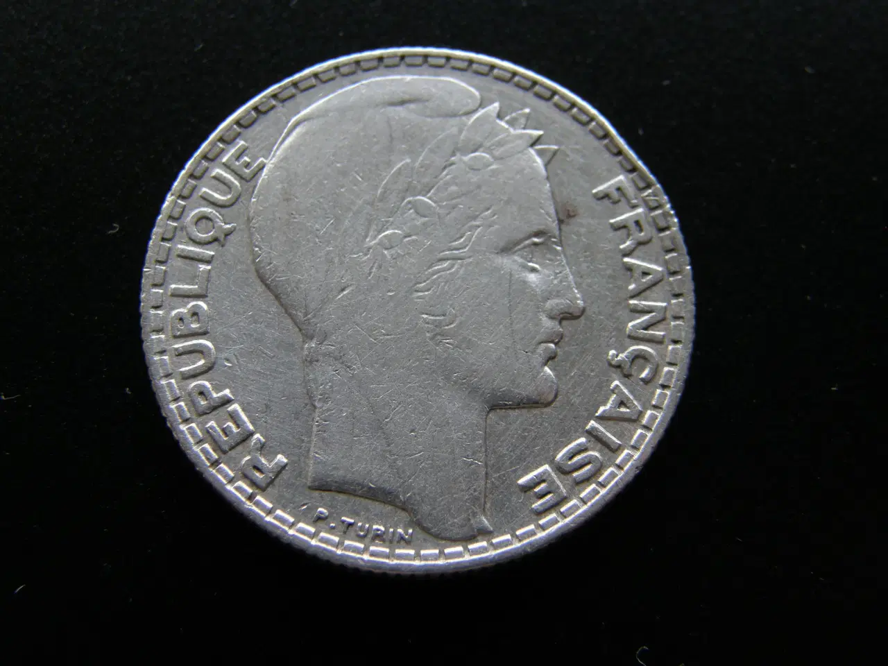Billede 1 - Frankrig  10 Francs  1934  Sølv  KM#878