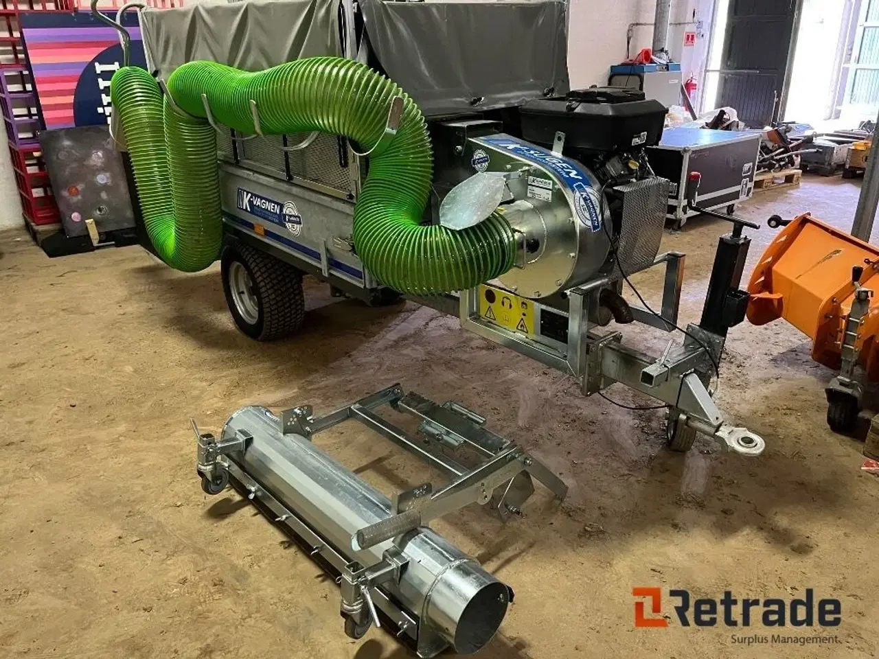 Billede 3 - - - - K-Vagnen K-Sugen løvsuger på trailer