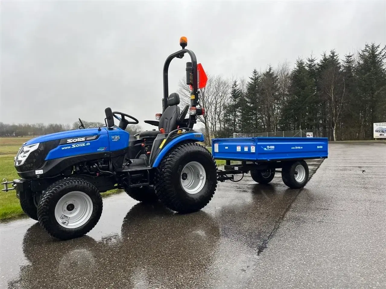 Billede 7 - - - - Solis TS1500 tipvogn med bagtip, aftagelige sider og fine brede dæk.