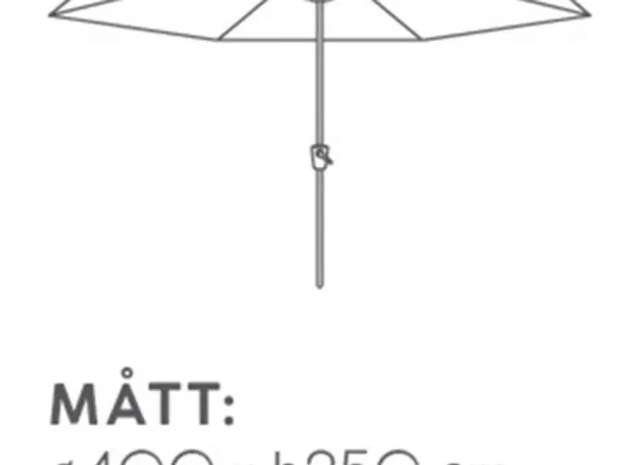 Billede 1 - Parasol Sunfun Trentino Mørkgrå Ø4m