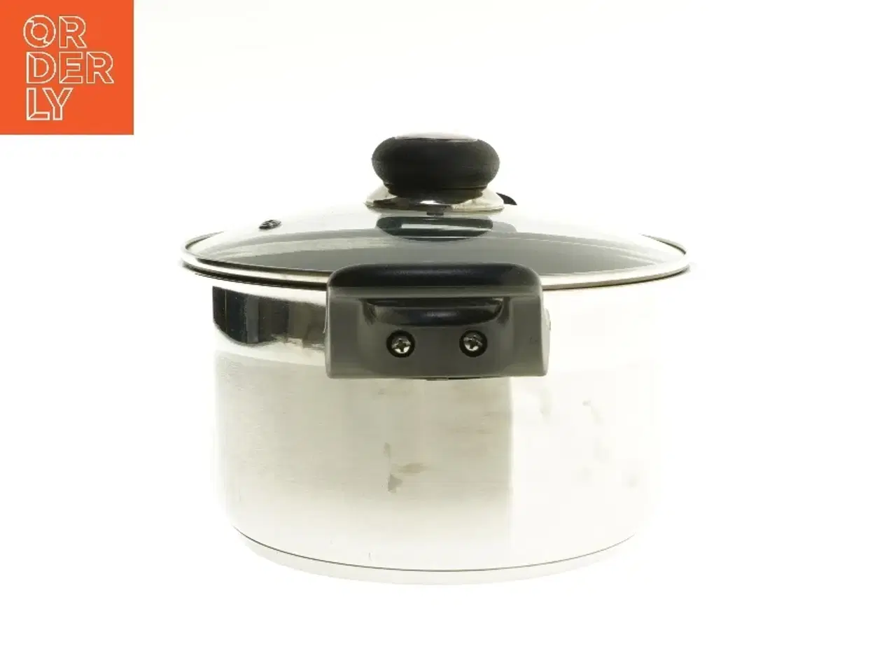 Billede 2 - Rustfri stål gryde med glaslåg (str. Ø 21x12 cm)