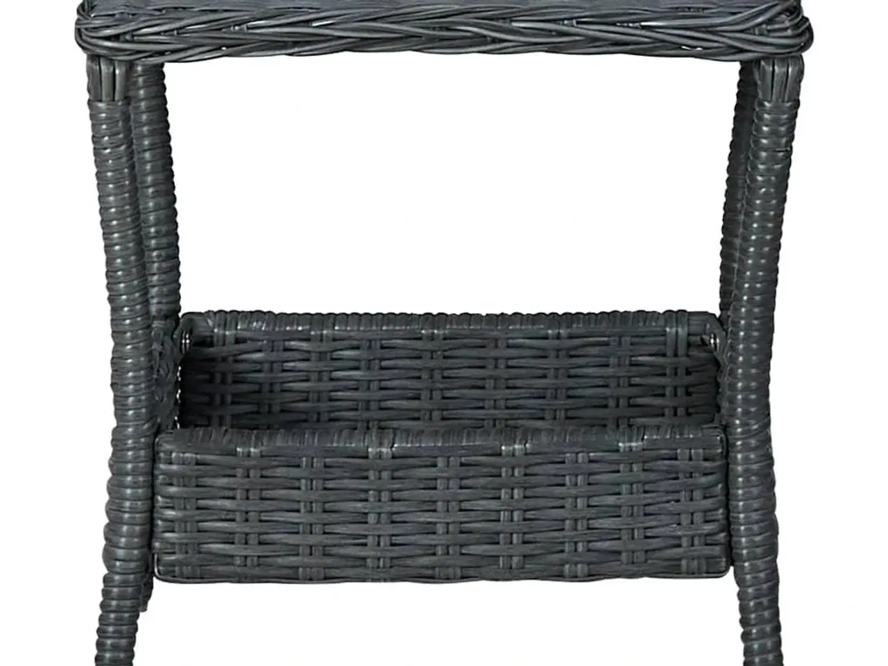 Billede 2 - Havebord 45x45x46,5 cm polyrattan mørkegrå