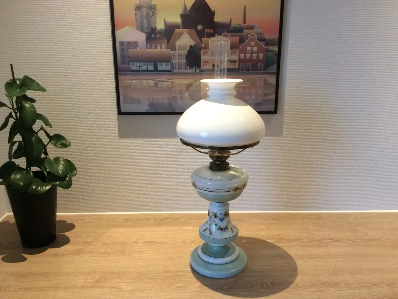 Billede 1 - Antik bordlampe