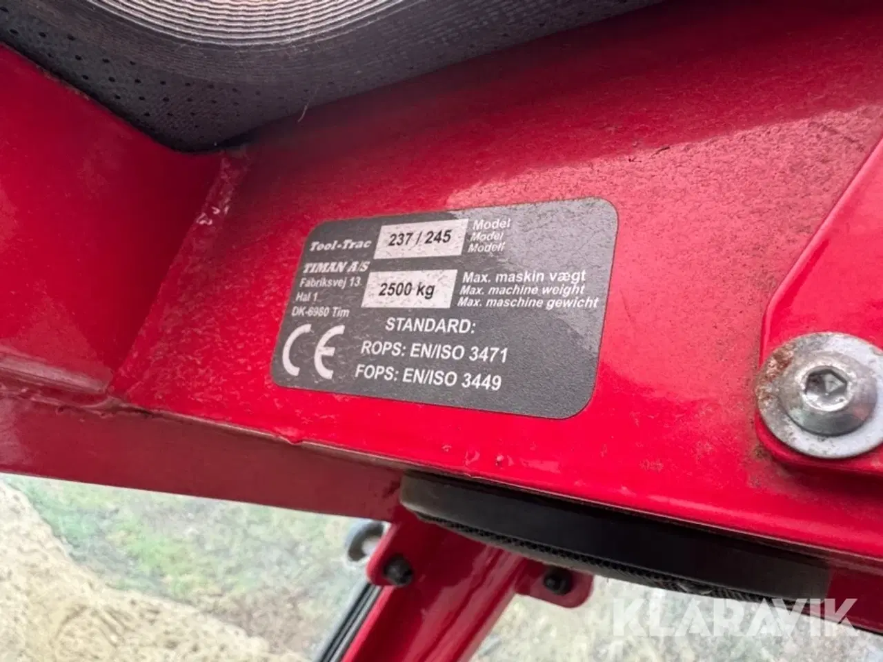 Billede 5 - Redskabsbærer Timan Tool-trac 245