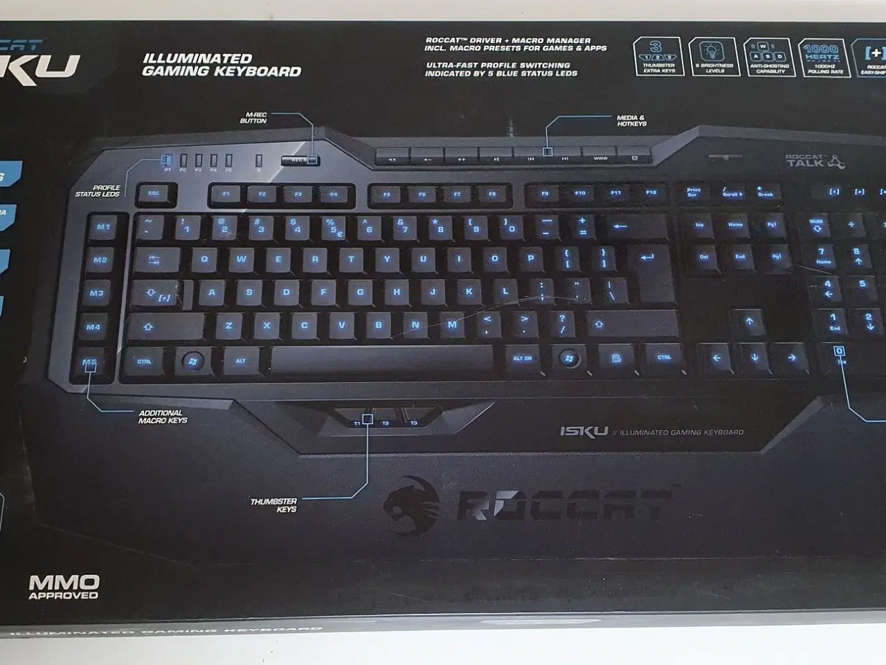 Billede 1 - ROCCAT Isku Illuminated gaming tastatur