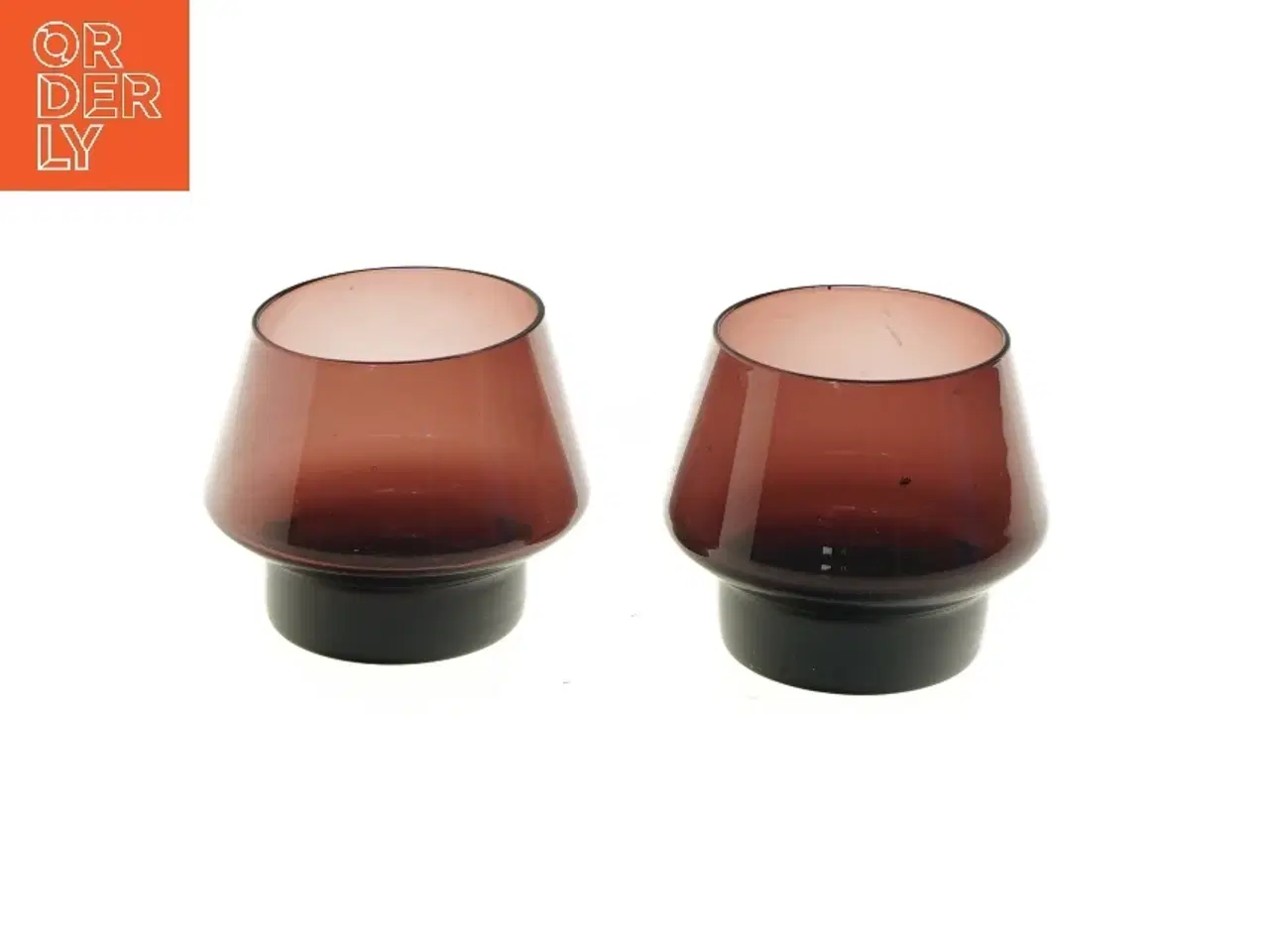 Billede 1 - Røgglas lysestager (str. Ø 10 cm)