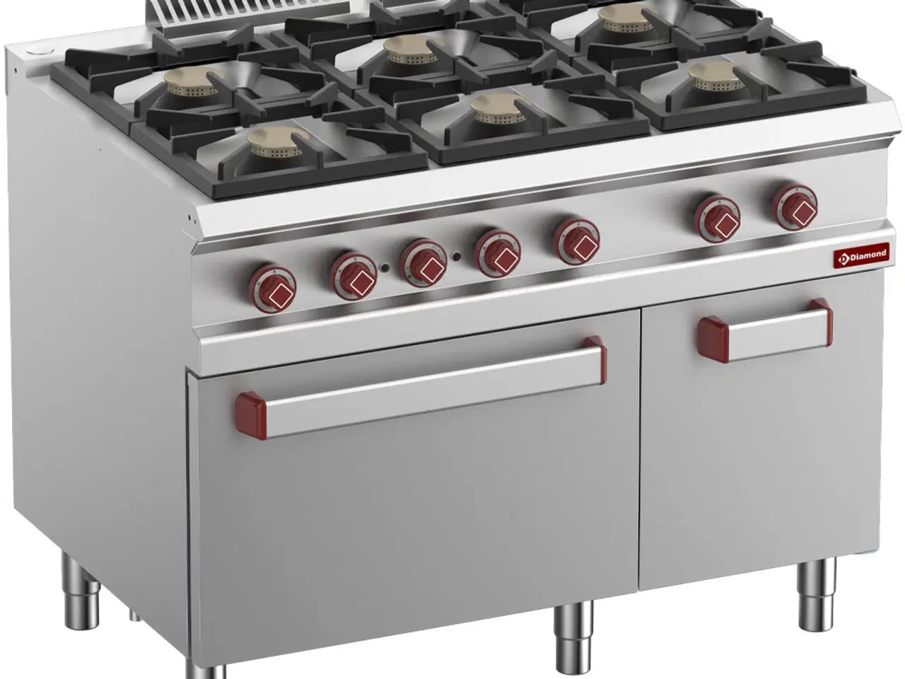 Billede 1 - Industri Gaskomfur 6 blus – (6x 7 kW)