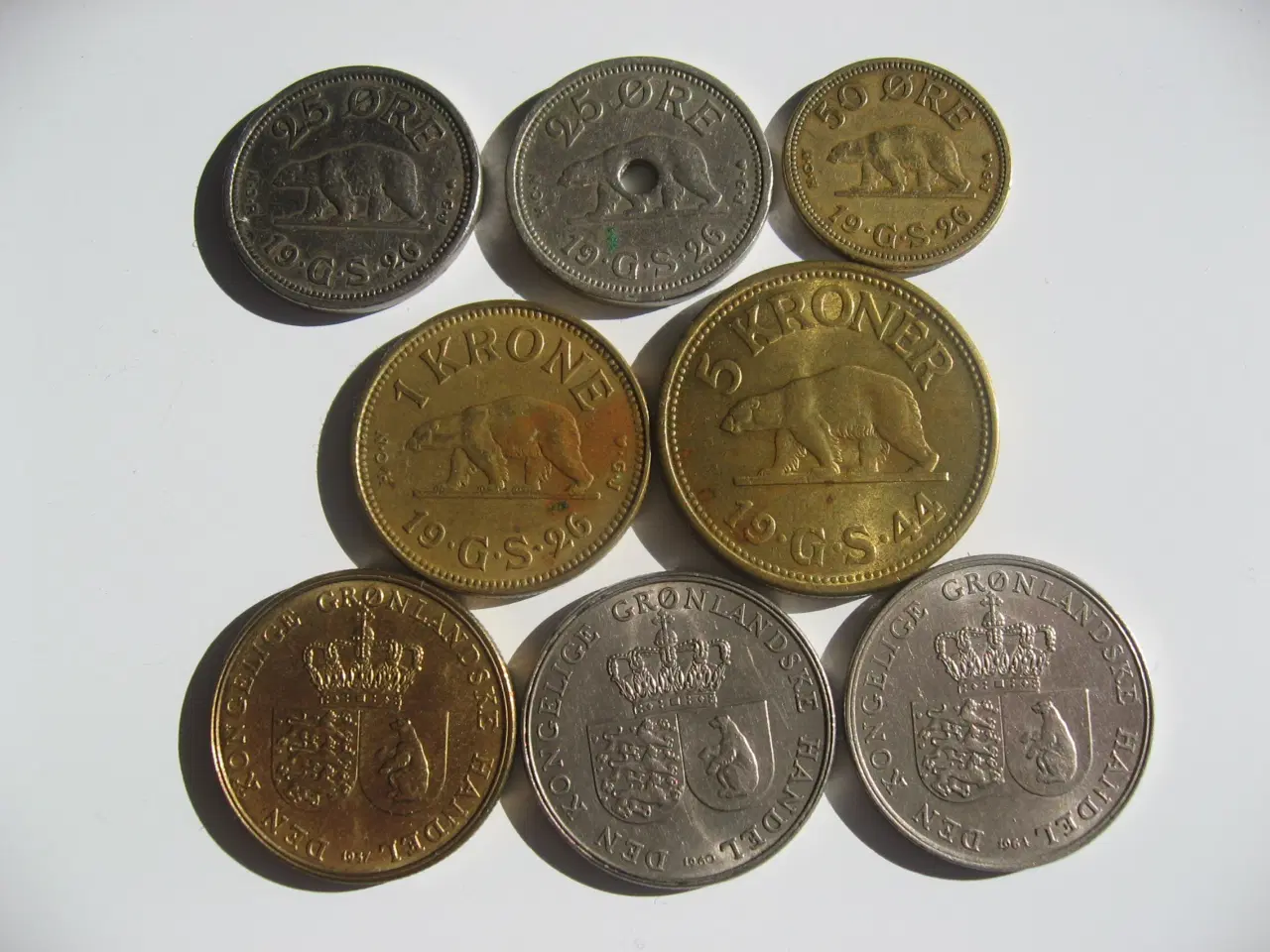 Billede 1 - Grønland flot komplet sæt mønter 1926-1964 