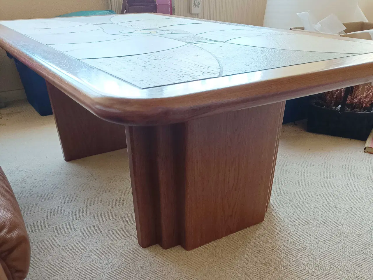 Billede 2 - Sofabord i kirsebærtræ og natursten