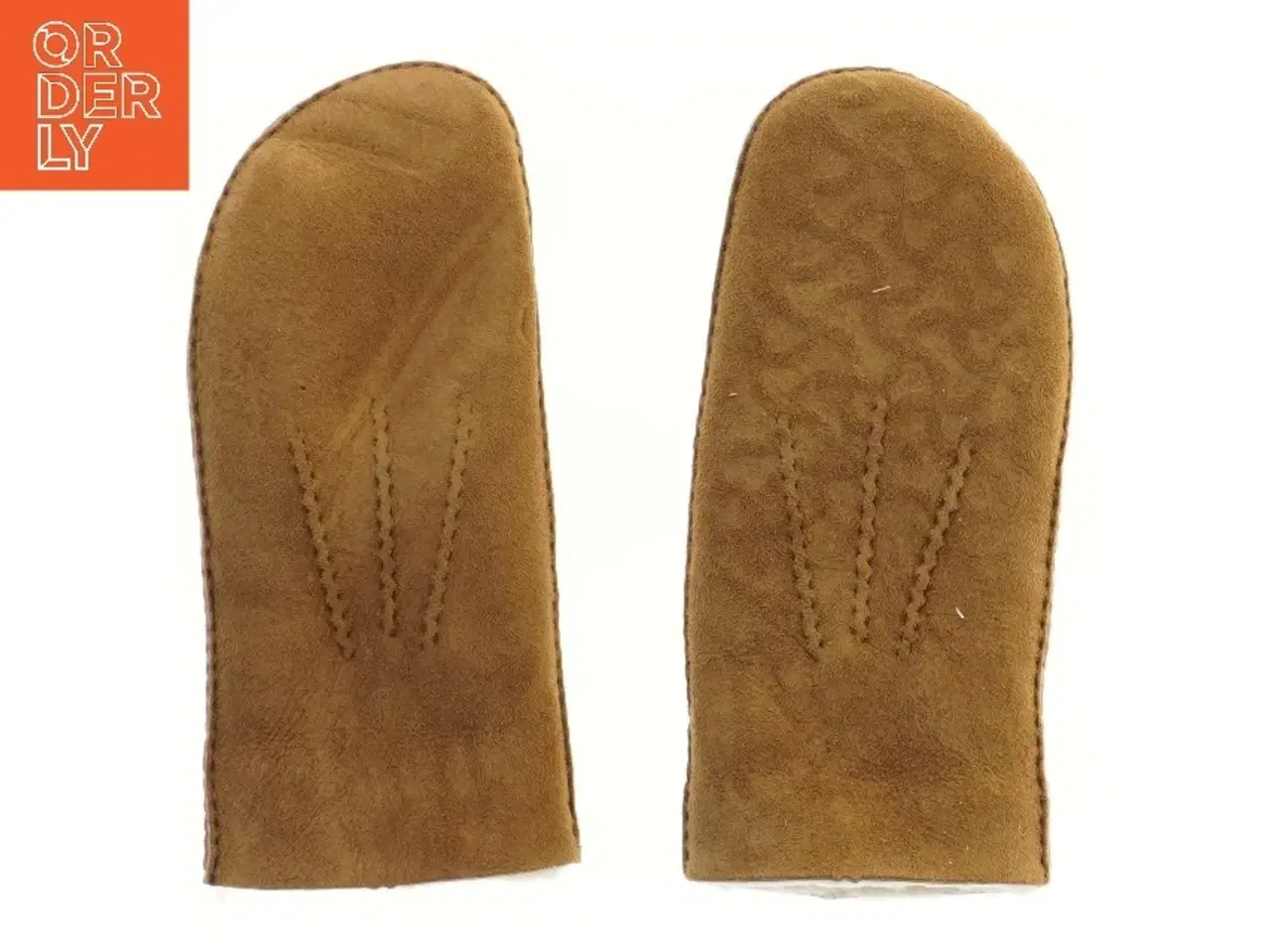 Billede 1 - Brune læder luffer (str. 24 cm)