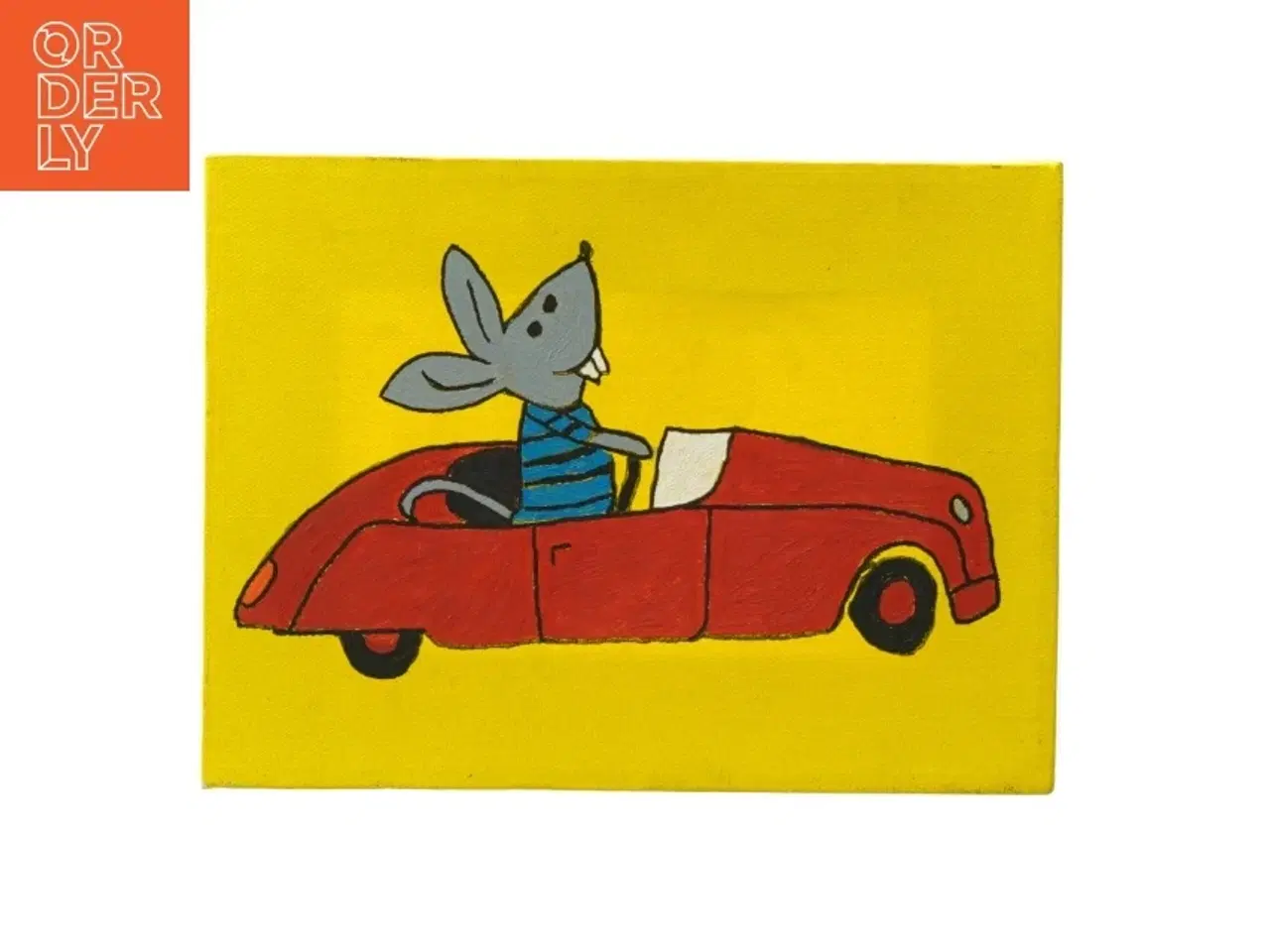 Billede 1 - 24x18 cm Akrylmaleri med mus fra Cirkeline (str. 24 x 18 cm)