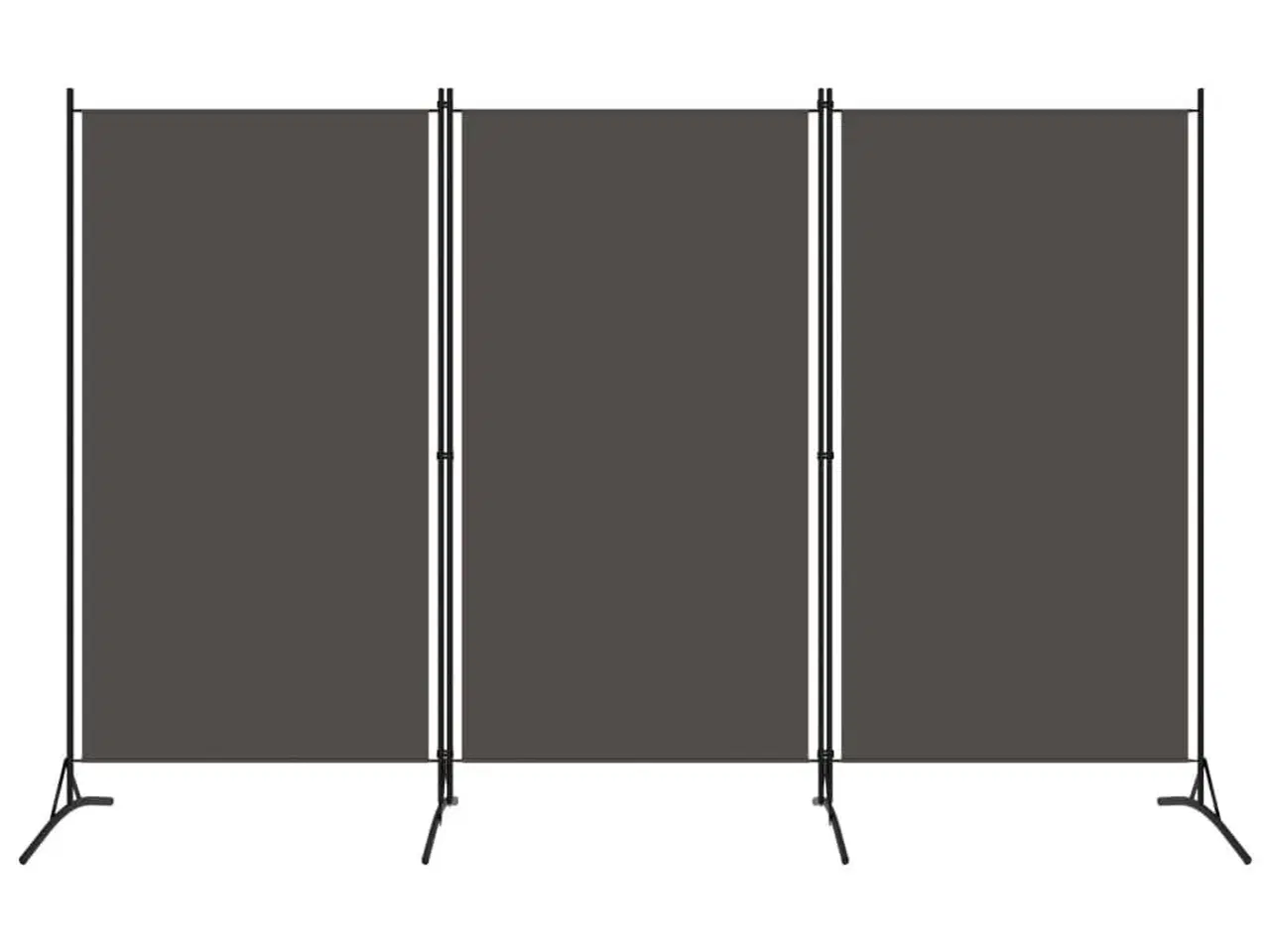 Billede 1 - 3-panels rumdeler 260 x 180 cm antracitgrå