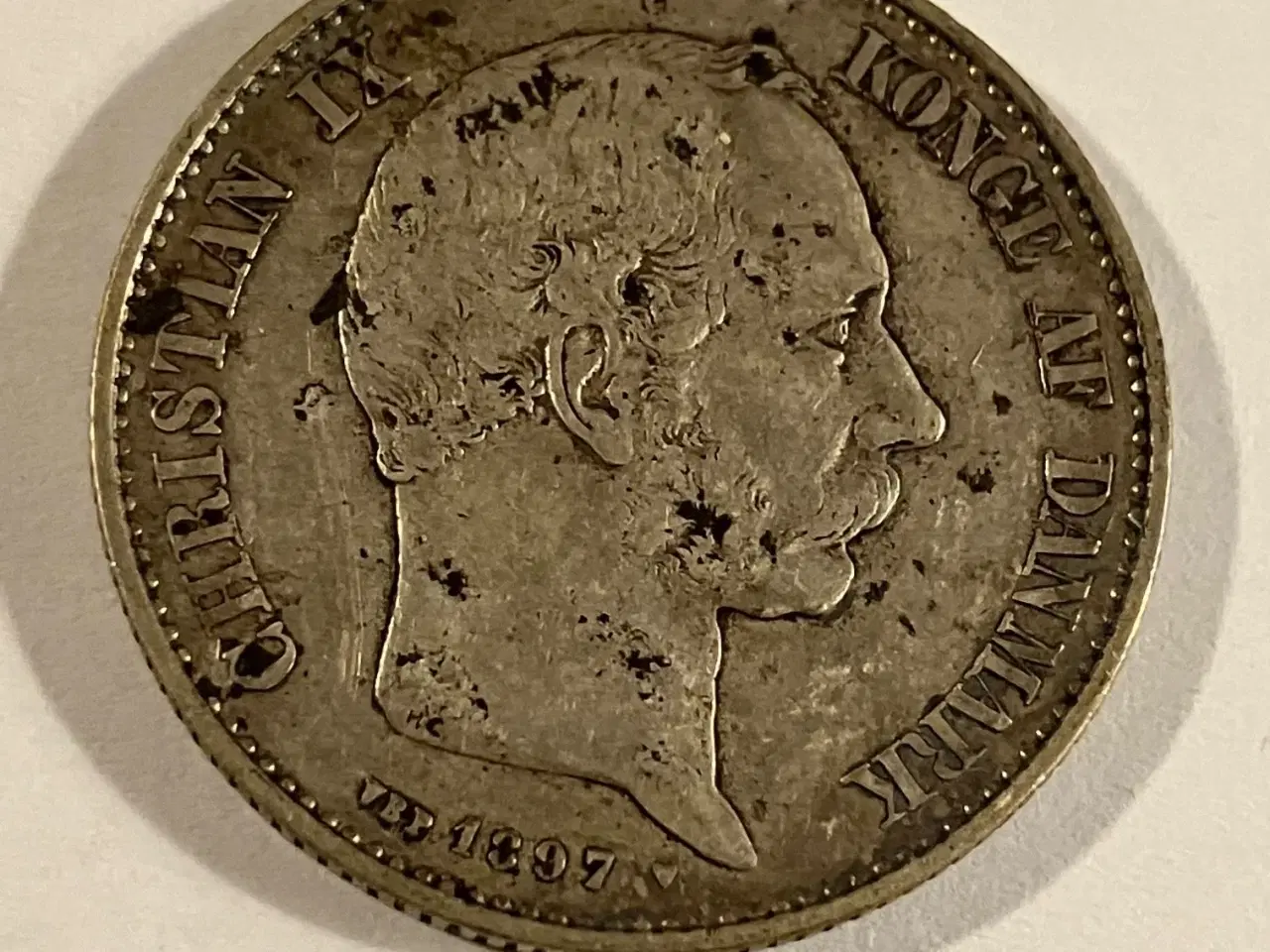 Billede 1 - 2 Kroner 1897 Danmark - Dårlig stand