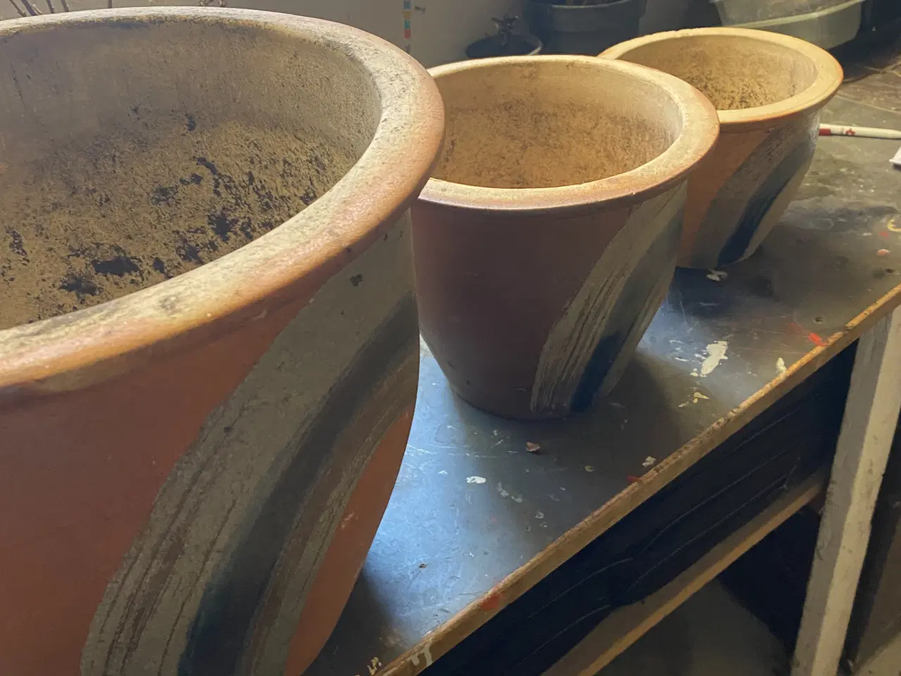 Billede 3 - 3 frostsikre krukker med mønster