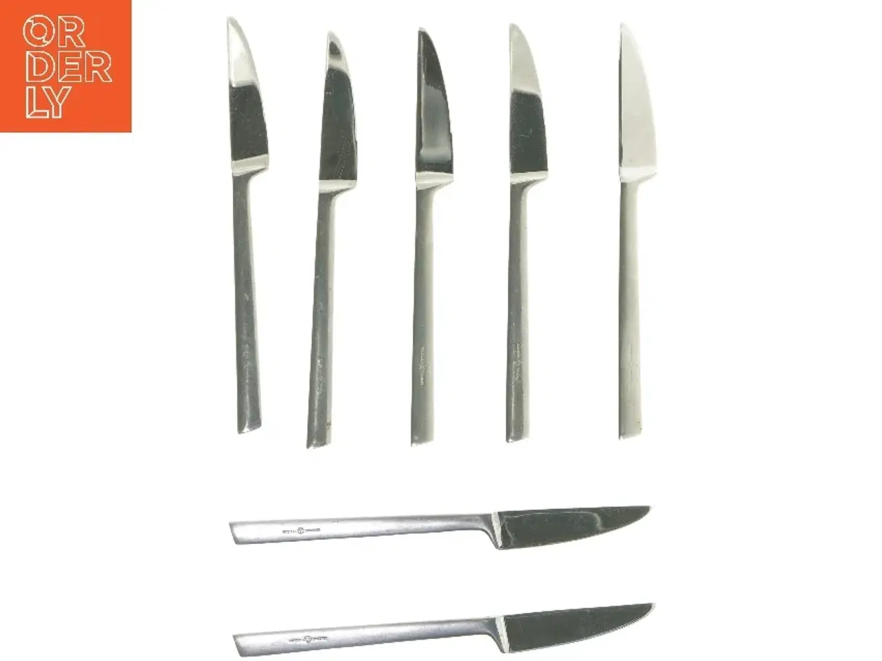 Billede 1 - Sæt af 7 rustfrie stålknive fra Raavad (str. 7 stk 22 cm)