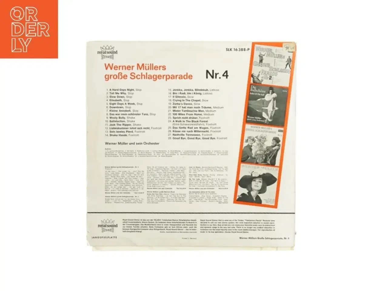 Billede 2 - Werner Müllers Grosse Schlagerparade Nr. 4 Vinylplade