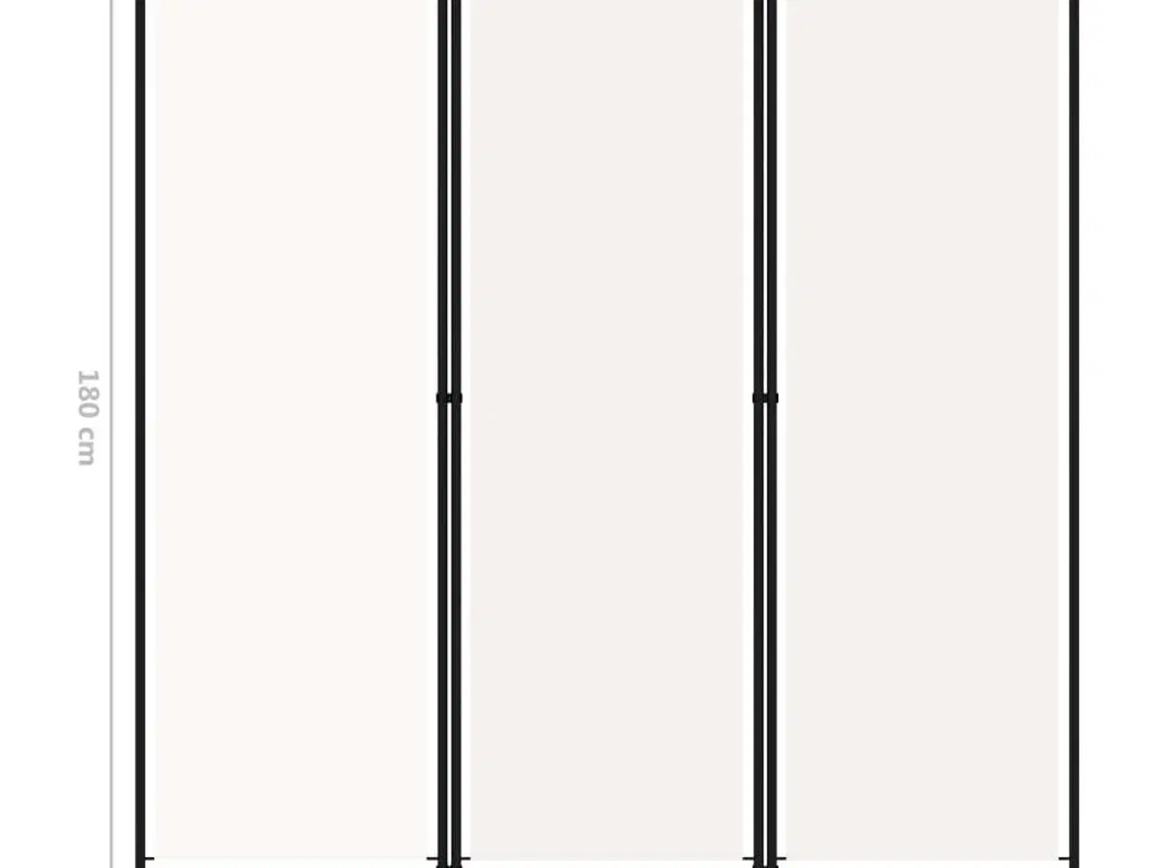 Billede 6 - 3-panels rumdeler 150 x 180 cm hvid