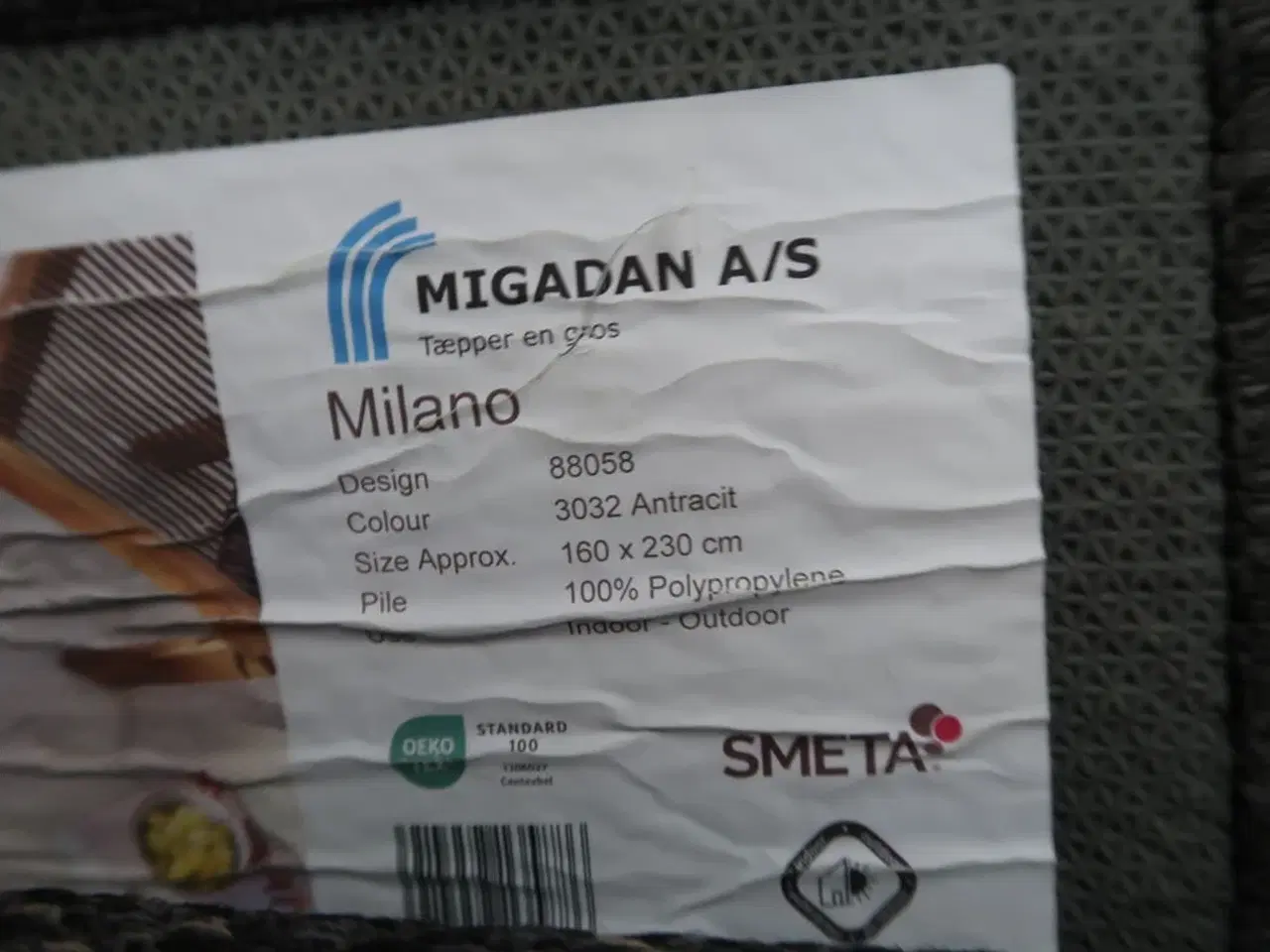 Billede 2 - Gulvtæppe MIGADAN MILANO 88058 3032 Antracit