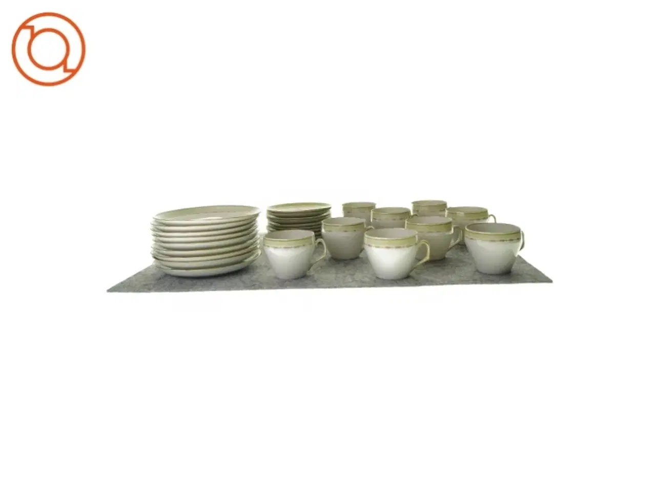 Billede 1 - Stel med kop, underkop og tallerken fra Kjøbenhavns porcelains maleri