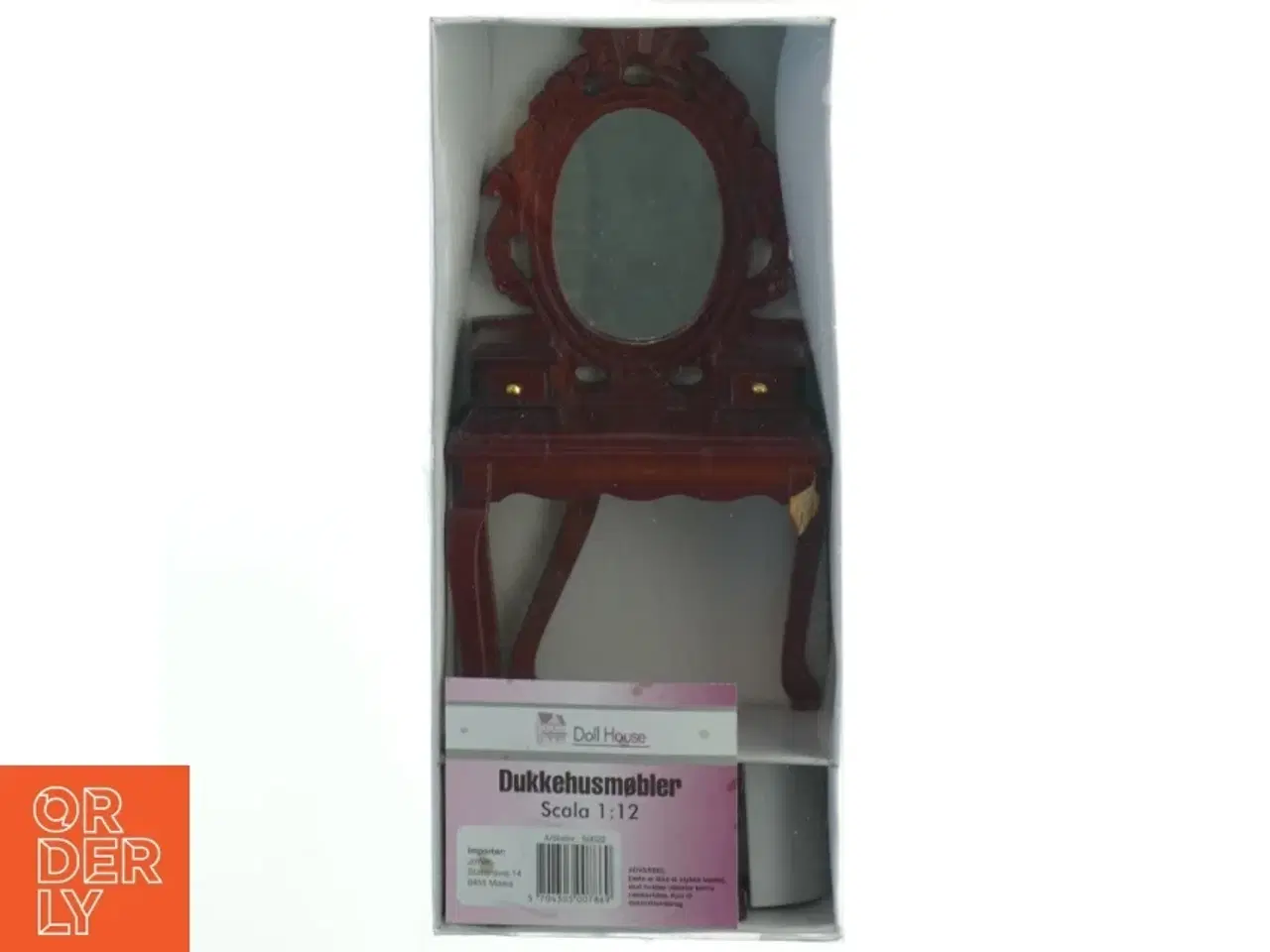 Billede 1 - Dukkehusmøbler: Skrivebord med spejl fra Doll House (str. 19x8 cm)