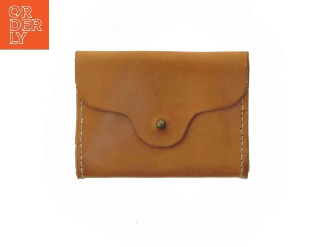 Billede 1 - Lille brun læderpung (str. 14,5x10,5 cm)