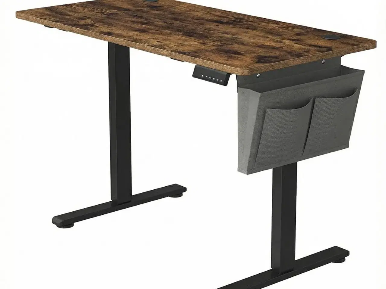 Billede 1 - Elektrisk hæve-sænkebord 120,1 × 60,1 cm - 4 hukommelser, USB‑C, rustik brun