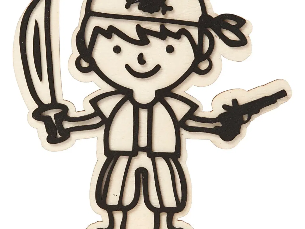 Billede 1 - Personlig Dekorationsfigur i Træ - 17 cm