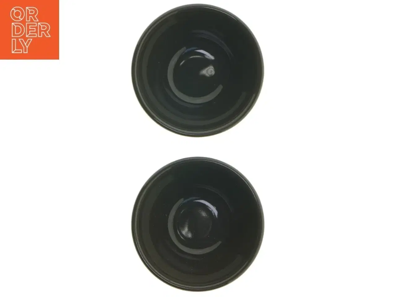 Billede 2 - Sorte keramik skåle 2 stk. (str. Ø. 10 cm. 2 styk)