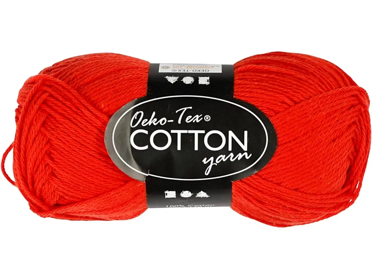 Billede 1 - Kvalitets Bomuldsgarn 8/4 - Rød, 50g, 170m