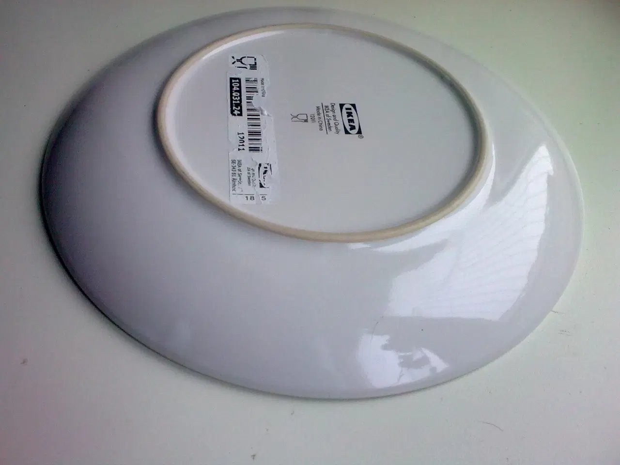 Billede 19 - Kina tallerken håndmalet m guld & sommerfugl