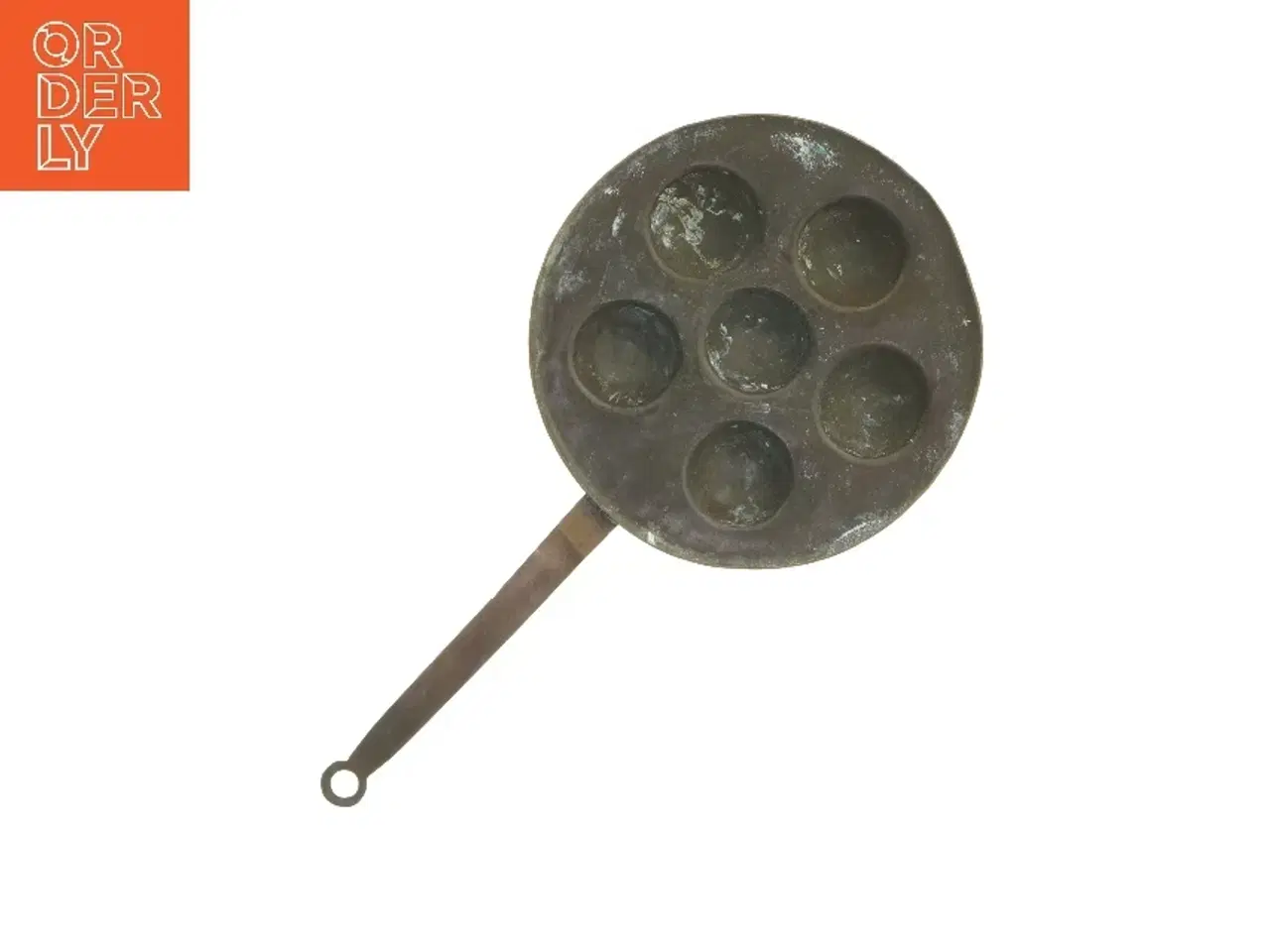 Billede 3 - Antik kobber æbleskivepande (str. Ø 24,5 cm)