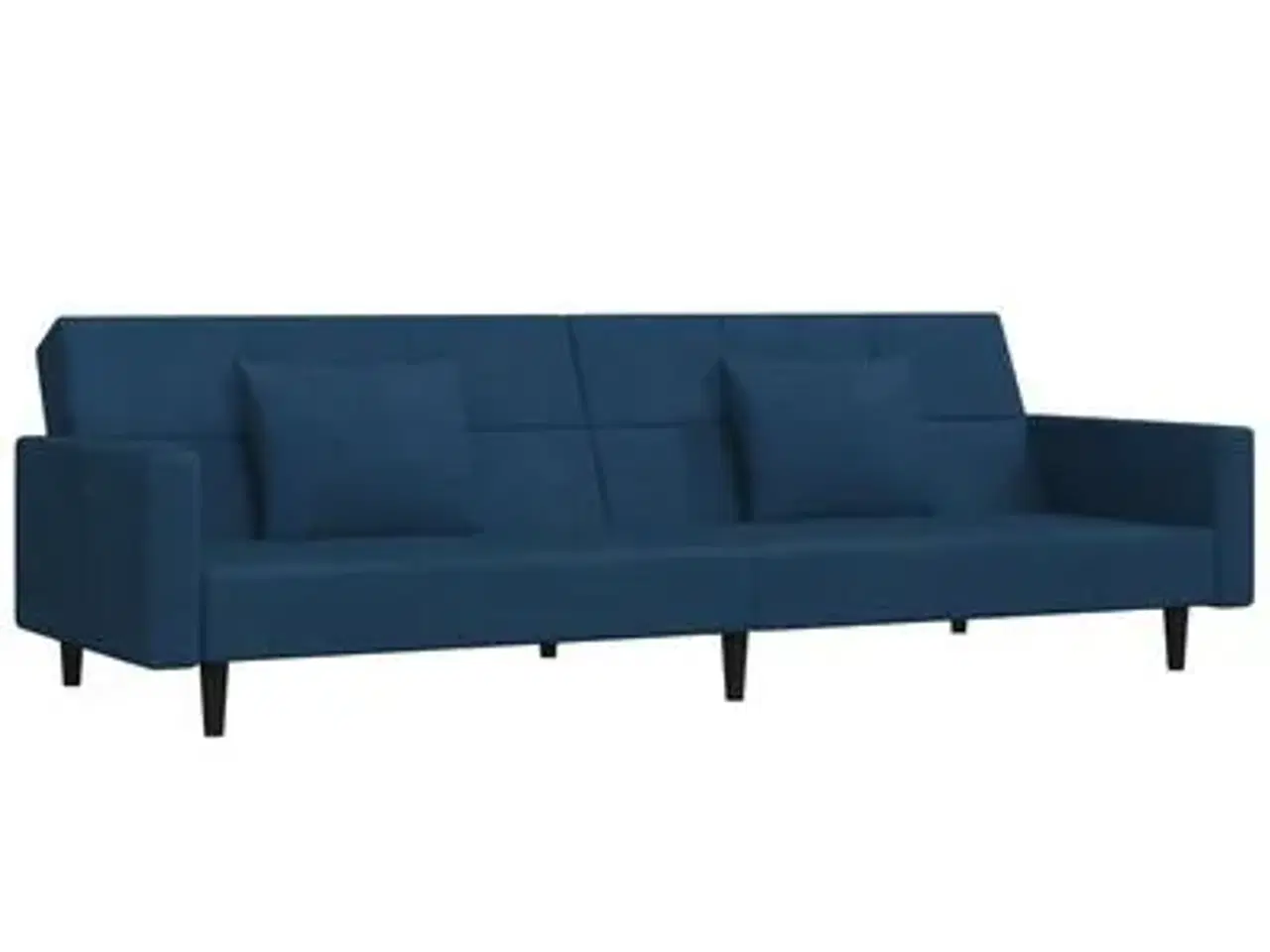 Billede 1 - vidaXL 2-personers sovesofa med 2 puder fløjl blå