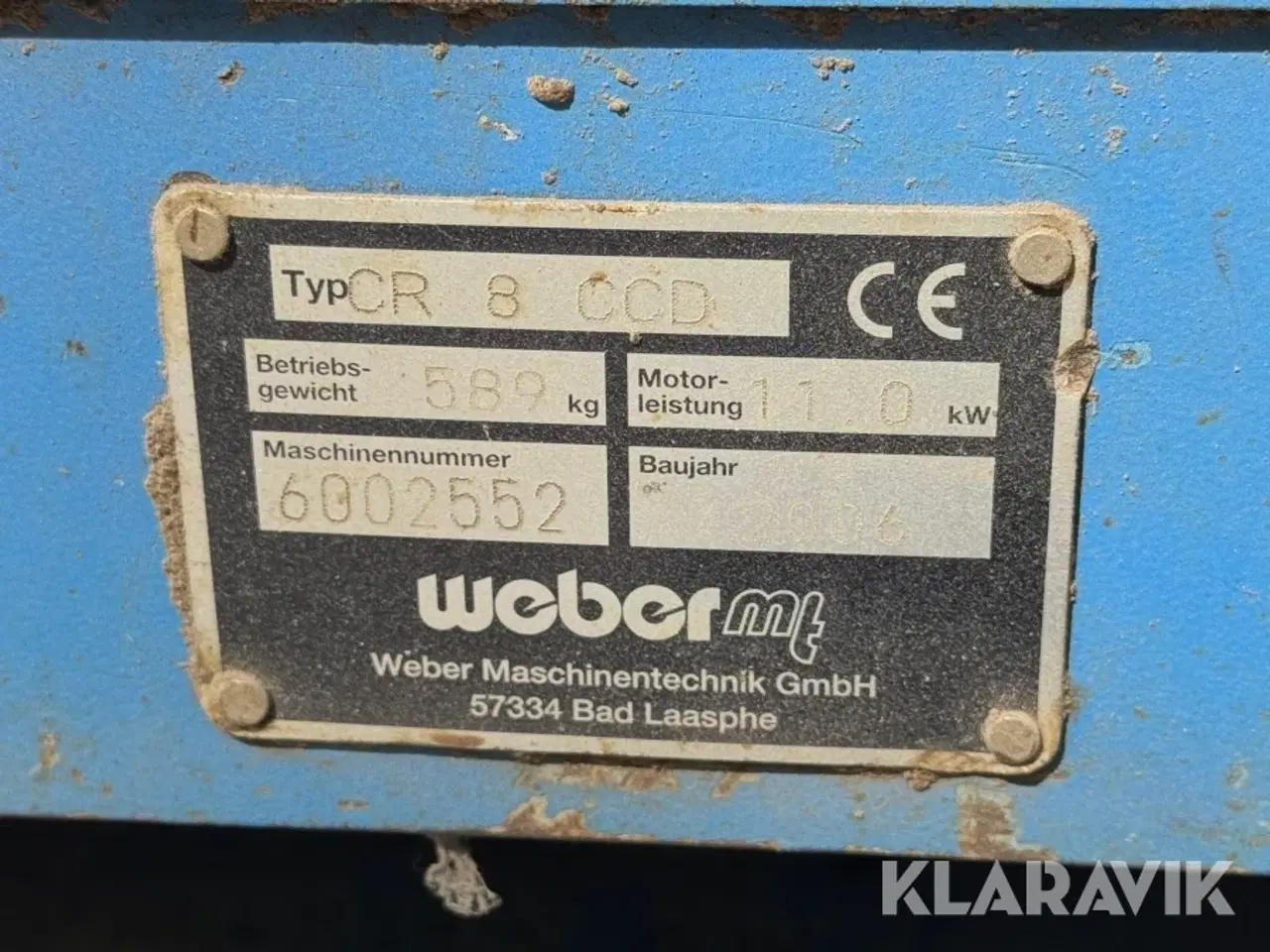 Billede 12 - Pladevibrator Weber CR 8 CCD