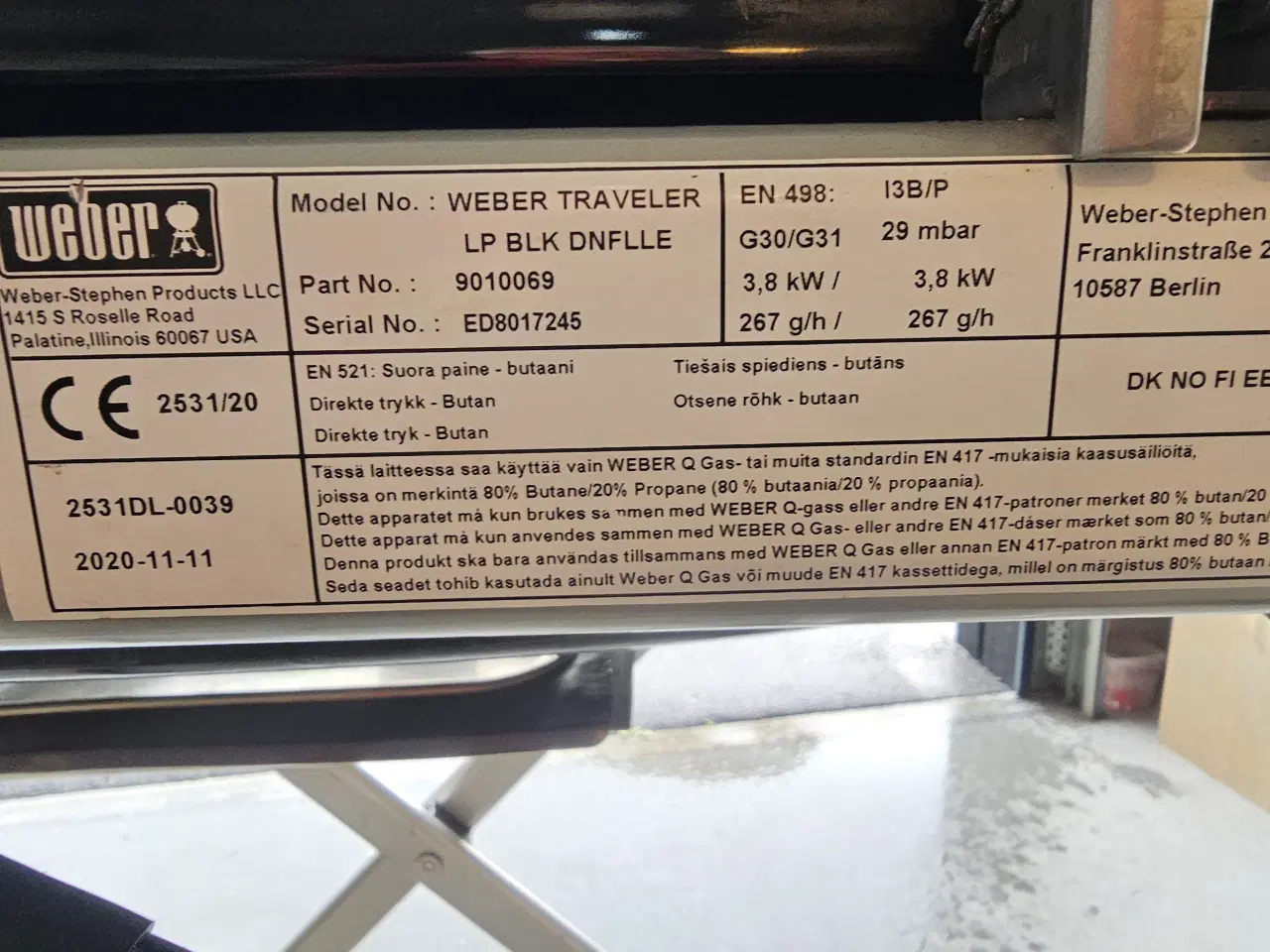 Billede 6 - Weber treveler gasgrill