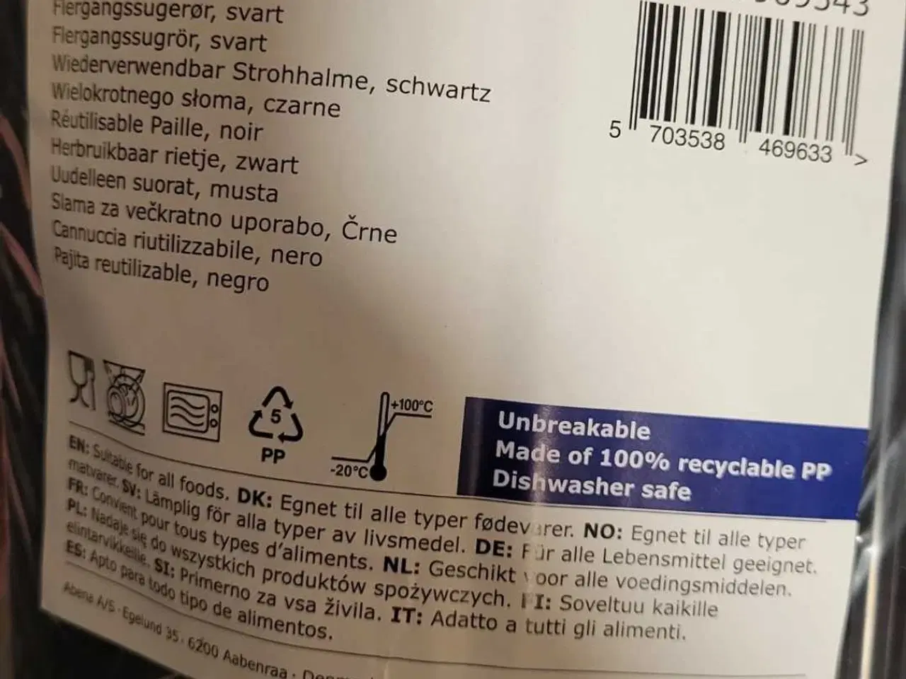 Billede 5 - Flergangssugerør, sort 250 pcs. 19 cm, Ø6 mm