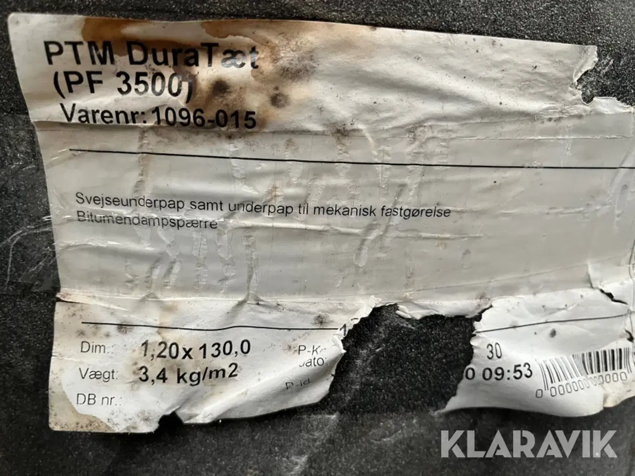 Billede 3 - Tagpap Phønix PTM Dura Tæt(PF 3500) stor rulle(1 styk)