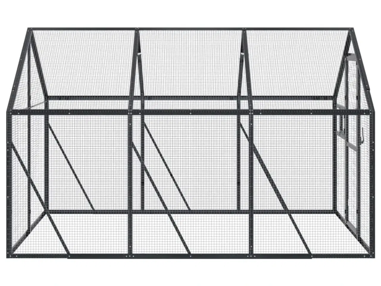 Billede 4 - Voliere 1,79x3x1,85 m aluminium sølvfarvet