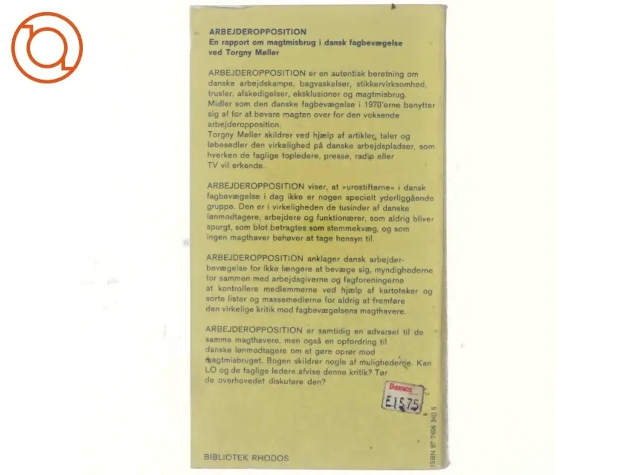Billede 3 - Arbejderopposition af Torgny Møller (bog)