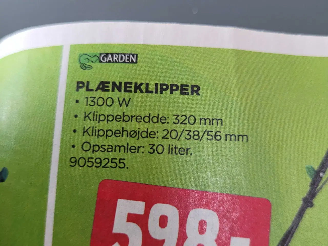 Billede 2 - Rotorplæneklipper El