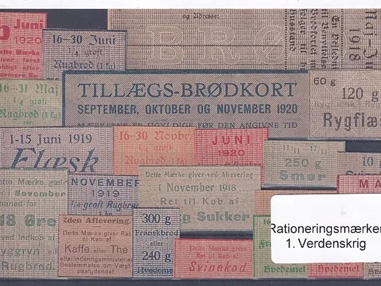 Billede 1 - Rationeringsmærker - 1. Verdenskrig