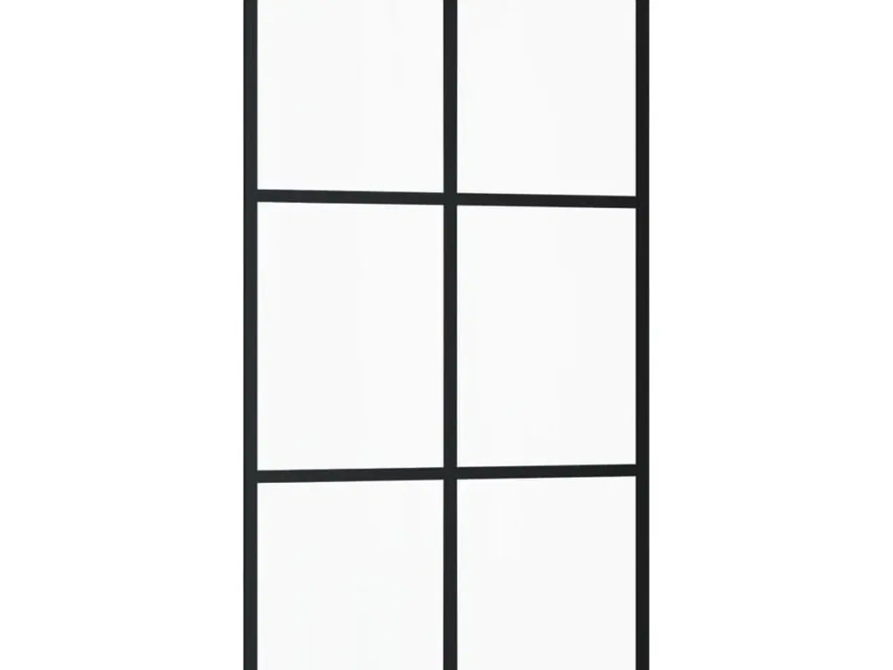 Billede 3 - Skydedør 102x205 cm sikkerhedsglas og aluminium  sort